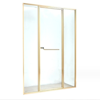 Chambre de douche en acier inoxydable, porte coulissante en verre trempé