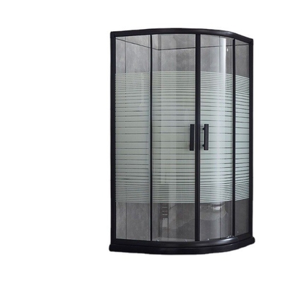 Salle de douche coulissante avec finition brossée ajout moderne à la salle de bain