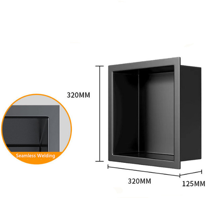 Belle conception de la douche en acier inoxydable mat noir pour la salle de bain carreaux insert