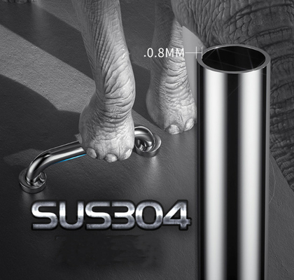 25X300mm surface de chrome finition salle de bain toilette support barre de saisie pour la sécurité des personnes âgées