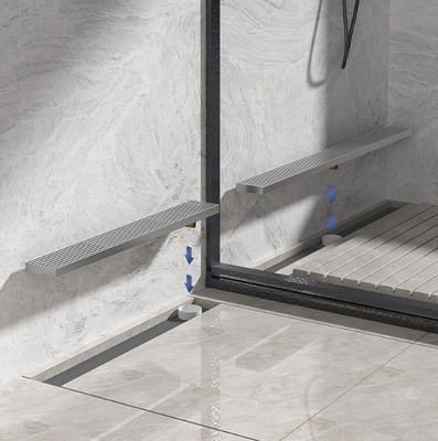 Drain de sol linéaire en acier inoxydable pour salle de bain douche antiodore et facile à nettoyer