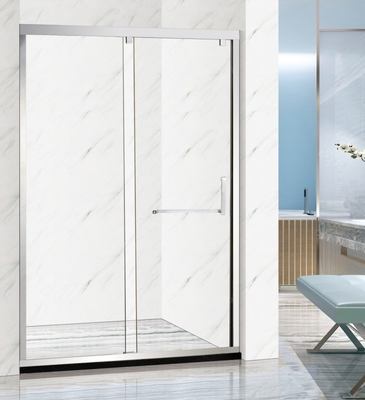 Cabine de douche en verre doré avec plateau en céramique et pièces de base de porte à charnière trempée de 8 mm