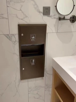 Niche en acier inoxydable pour les tuiles carrées douche intégrée lumière et porte-papier de toilette