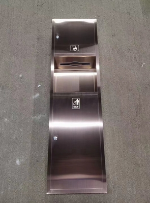 Niche en acier inoxydable pour les tuiles carrées douche intégrée lumière et porte-papier de toilette