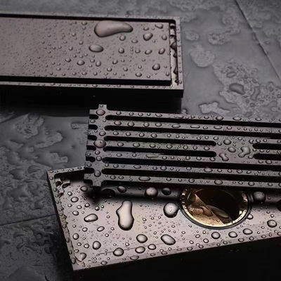 Drain de sol en or en acier inoxydable 304 pour salle de bain dans les cuisines et salles de bains commerciales