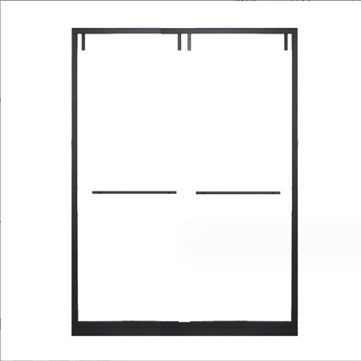 Cabine de douche en verre en acier inoxydable avec surface poli et ensemble de raccords de porte coulissante