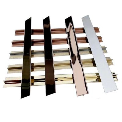 Ceinture de transition de sol en acier inoxydable en forme de T de 1 kg pour la conception intérieure de meubles