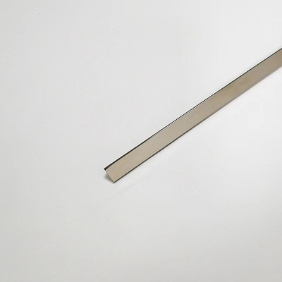 201 304 Profil PVD T Miroir or métal poli décoratif en acier inoxydable en forme de T bande de garniture de tuiles pour meubles muraux