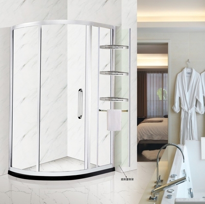 Écran de fenêtre de porte en verre en alliage d'aluminium en électroplate Manches de douche pivotantes pour salle de bain