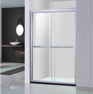Écran de fenêtre de porte en verre en alliage d'aluminium en électroplate Manches de douche pivotantes pour salle de bain