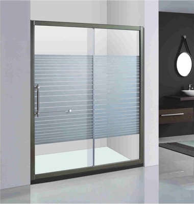 Écran de fenêtre de porte en verre en alliage d'aluminium en électroplate Manches de douche pivotantes pour salle de bain