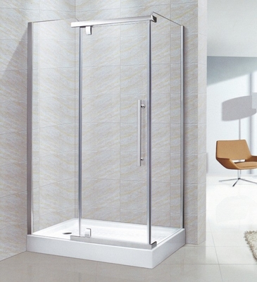 Écran de fenêtre de porte en verre en alliage d'aluminium en électroplate Manches de douche pivotantes pour salle de bain