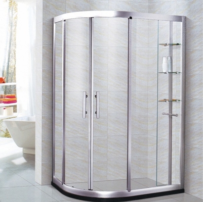 Écran de fenêtre de porte en verre en alliage d'aluminium en électroplate Manches de douche pivotantes pour salle de bain