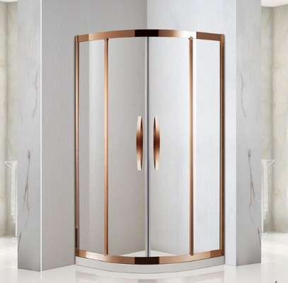 Porte coulissante de salle de douche Porte sur mesure à demi-ronde mat noir