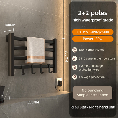 Design moderne en acier salle de bain chauffée serviette chauffante rail électrique 1000 400