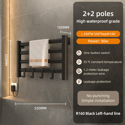 Design moderne en acier salle de bain chauffée serviette chauffante rail électrique 1000 400
