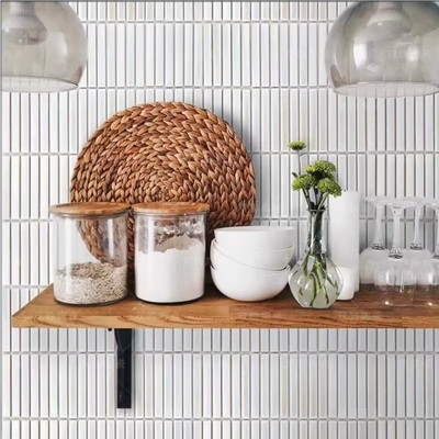 Carreaux Kitkat en marbre 3D mat en blanc rose vert bleu imprimé pour le mur intérieur de la salle de bain