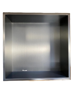 Hôtel Surface brossée en métal noir Niche mural pour salle de douche 12 &quot; x 24