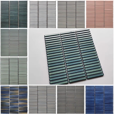 Carreaux Kitkat en marbre 3D mat en blanc rose vert bleu imprimé pour le mur intérieur de la salle de bain