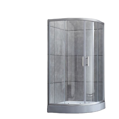 Design moderne salle de douche en acier inoxydable porte en verre poignée avec finition en électroplate