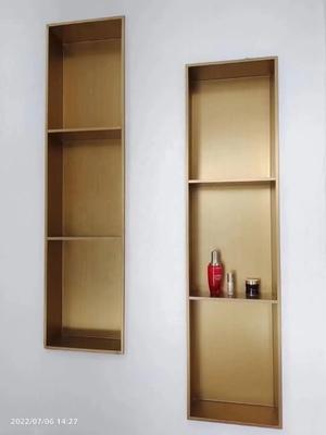 304 salle de bains en acier inoxydable Niche de mur de douche en retrait pour plaque d'or en porcelaine