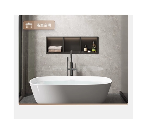 304 salle de bains en acier inoxydable Niche de mur de douche en retrait pour plaque d'or en porcelaine