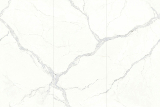 Vue en marbre brillante polie vitrée grandes dalles de pierre en dalle pour le salon intérieur
