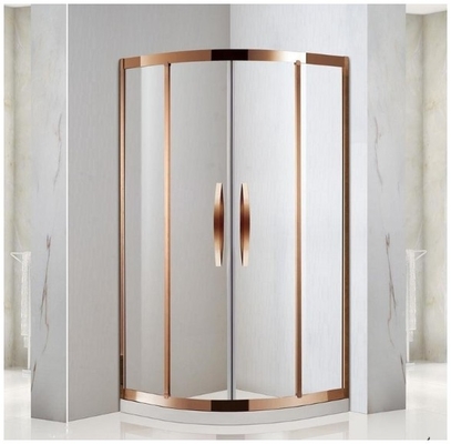 Porte de douche moderne simple avec boîtier coulissant à demi-ronde et plateau en céramique