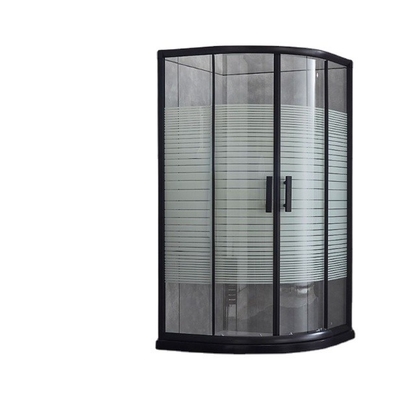 Cadre en acier inoxydable plateau rond porte coulissante salle de douche pour la personnalisation de salle de bain