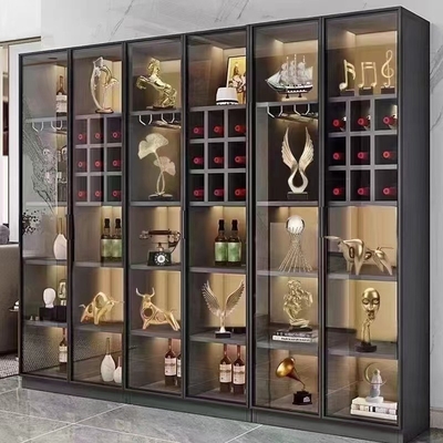 Appareils de cuisine en acier inoxydable rouge pour le stockage de bar à domicile