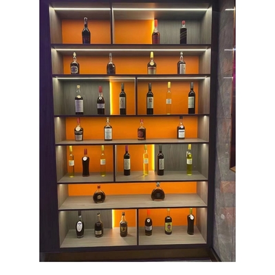 Modèle d'armoire en bois pour hôtel à domicile en couleur rouge et noir/or personnalisée