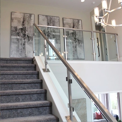 Barrière en acier inoxydable en verre pour les escaliers, pour les terrasses, pour les terrasses horizontales, pour les terrasses de balcons