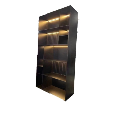 Traitement de surface acrylique Armoire de vitrine en bois rouge pour le stockage et l'affichage du vin
