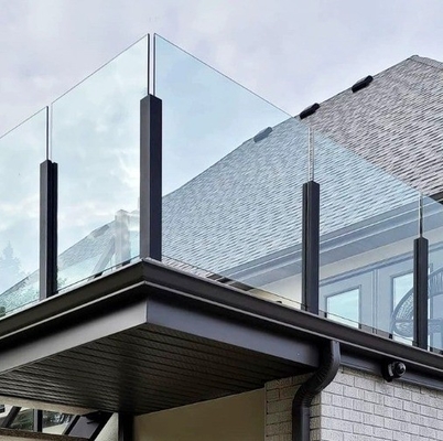 Mat finition en acier inoxydable plafond de verre garde-corps pilier de mât pour les systèmes de balcon