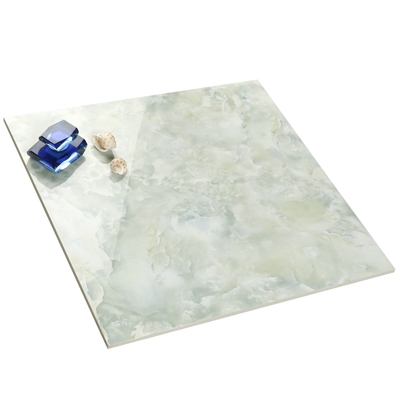 Carreaux de sol en céramique vitrée 60x60 en marbre vert clair pour une texture imitative de pierre