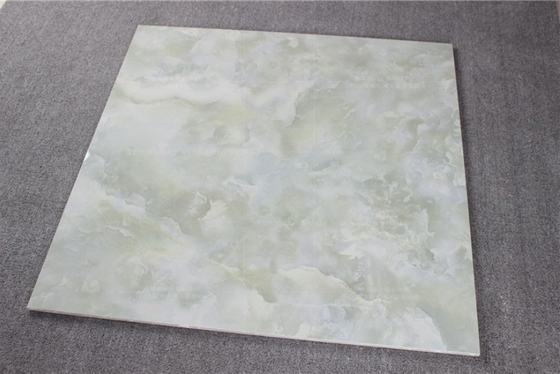 Carreaux de sol en céramique vitrée 60x60 en marbre vert clair pour une texture imitative de pierre
