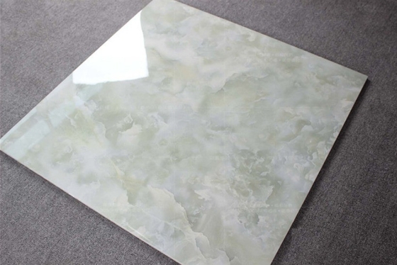 Carreaux de sol en céramique vitrée 60x60 en marbre vert clair pour une texture imitative de pierre