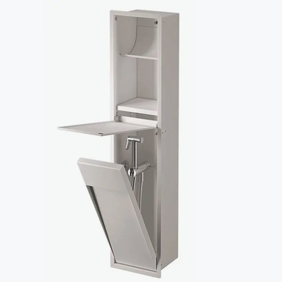 Niche de toilette en acier inoxydable brossé pour papier toilette imperméable à l'eau et résistant à la rouille