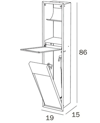 Niche de toilette en acier inoxydable brossé pour papier toilette imperméable à l'eau et résistant à la rouille
