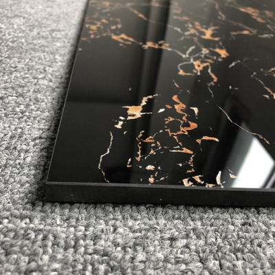 Marbre noir et or chic plancher de salle de bain Carreaux en céramique pour le plancher