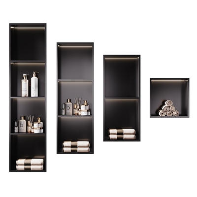 Niche de salle de bain de l'hôtel de l'Australie Style de conception moderne pour le rangement de la brosse et de la douche des toilettes