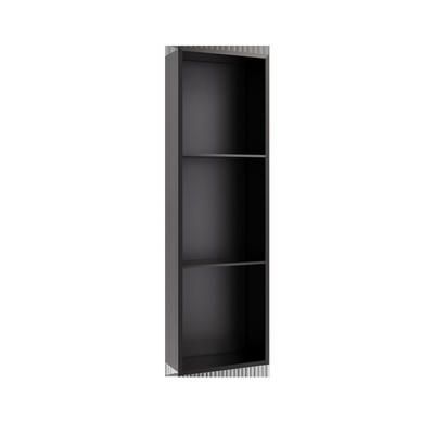 Style de design moderne noir encastré dans le mur de la baignoire Niche Insert de douche avec garniture Chrome