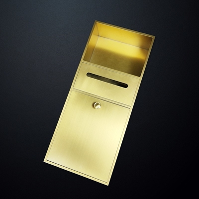 Niche en acier inoxydable de surface brossée pour douche et serviettes dans la salle de bain de design moderne