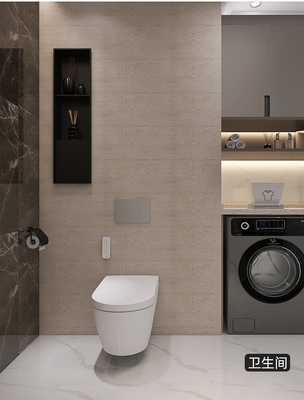 Plateau de douche étanche avec lumière LED étagère double design moderne 12x20 Noir