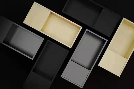 Plateau de douche étanche avec lumière LED étagère double design moderne 12x20 Noir