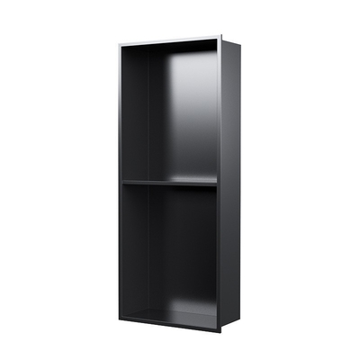 Lowes taille personnalisée 9 pouces accessoires de douche étagère Niche murale en noir étanche noir