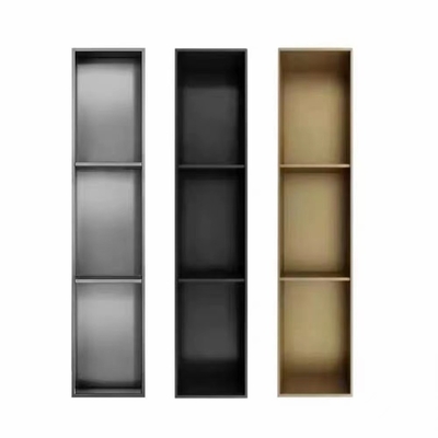 Lowes taille personnalisée 9 pouces accessoires de douche étagère Niche murale en noir étanche noir
