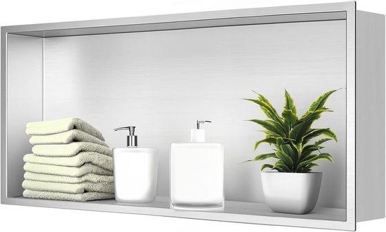 Niche de douche en acier inoxydable 12 &quot;x24&quot; et Niche murale double étagère pour le design d'hôtel moderne