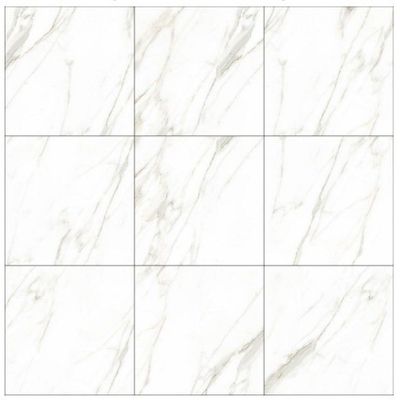 Carreaux de sol du hall de réception Style moderne 600x600 Porcelaine poli Carreaux de marbre Calacatta