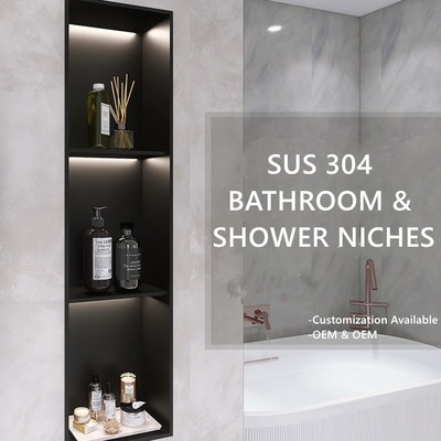 Niche de douche murale en acier inoxydable 304 imperméable et élégant